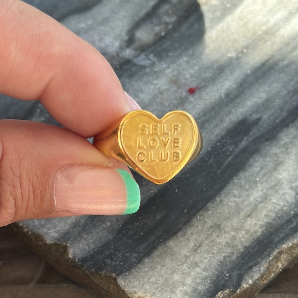 Self Love Club Heart Shaped Ring - Picture 3 of 11